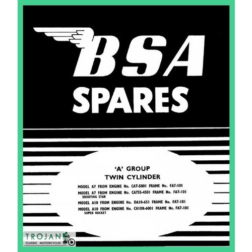 PARTS BOOK, BSA, A7, A10, 1958-1959, BKP0033