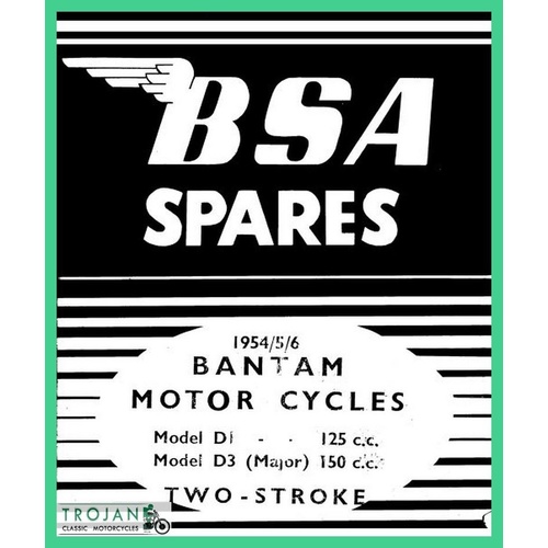 PARTS BOOK, BSA, BANTAM, D1, D3, 1954-1956, BKP0037