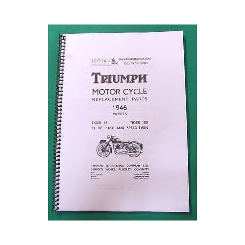 PARTS BOOK, TRIUMPH, PRE-UNIT, 1946, SPEEDTWIN etc., BKP0041