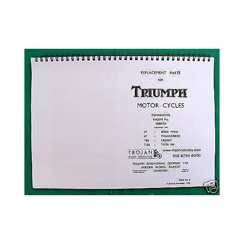 PARTS BOOK, TRIUMPH, 1951, 5T, 6T, TR5, T100, BKP0043