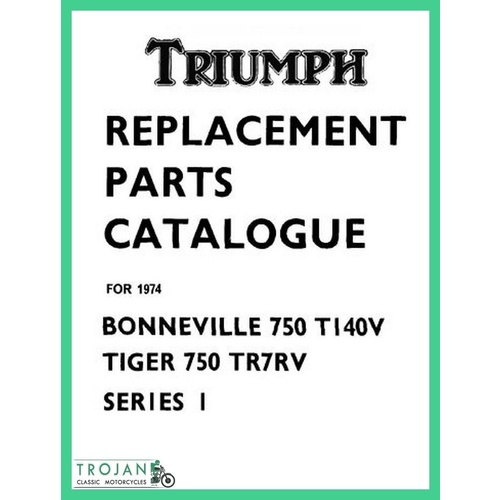 PARTS BOOK, TRIUMPH, 750 TWINS, 1974-1975, BKP0051