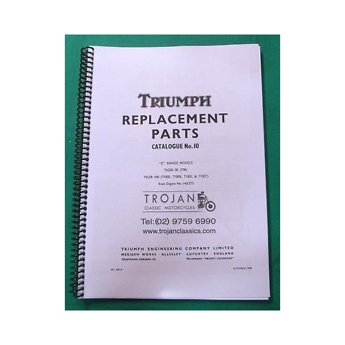 PARTS BOOK, TRIUMPH, 500, 1969, T90, T100, BKP0056