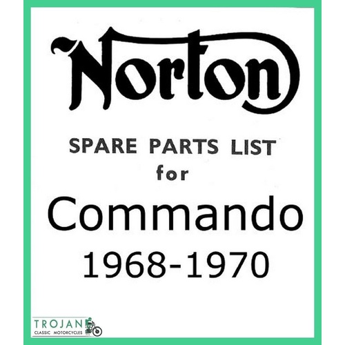 PARTS BOOK, NORTON, COMMANDO, 750, 1968-1970, BKP0058