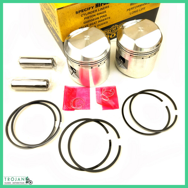 PISTON & RING SET, BSA, A65, 650, UNIT, 0.040, 68-0910 + 40", 19233