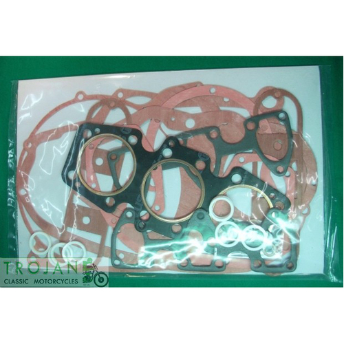 ENGINE GASKET SET, TRIUMPH, BSA, TRIPLES, T150, A75 1969-72, GENUINE, ENG0161