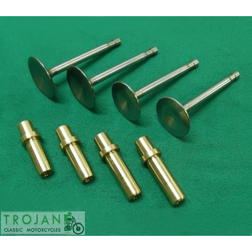 VALVES & GUIDES, TRIUMPH, 650, 6T TR6, 1967-72, T120, 1963-72 (SET) ENG0172