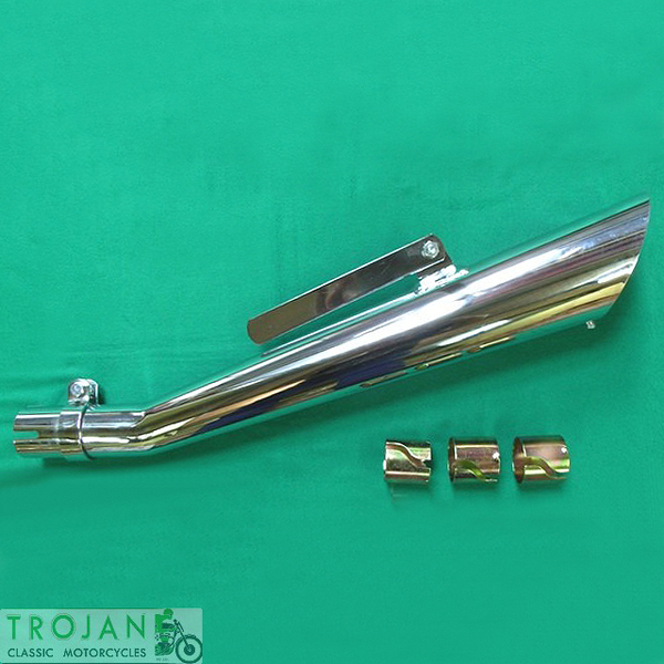 UNIVERSAL MEGAPHONE MUFFLER, SLASH CUT, UPSWEPT, CAFE RACER, CUSTOM, BOBBER