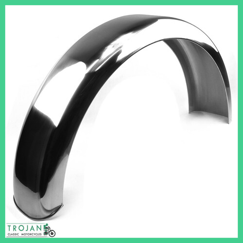 REAR MUDGUARD, FENDER, UNIVERSAL, 6", D-SECTION, STAINLESS STEEL, FDR0011