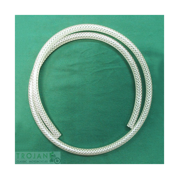 FUEL, PETROL, LINE, HOSE, 3/16", CLEAR, RE-INFORCED, NYLON, 1m, PTK0059