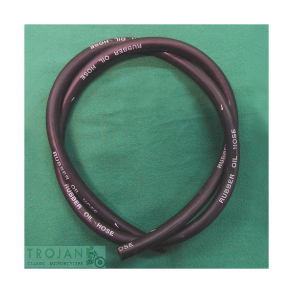 OIL LINE, HOSE, 3/16", BLACK, REINFORCED, NEOPRENE, 1m, PTK0060