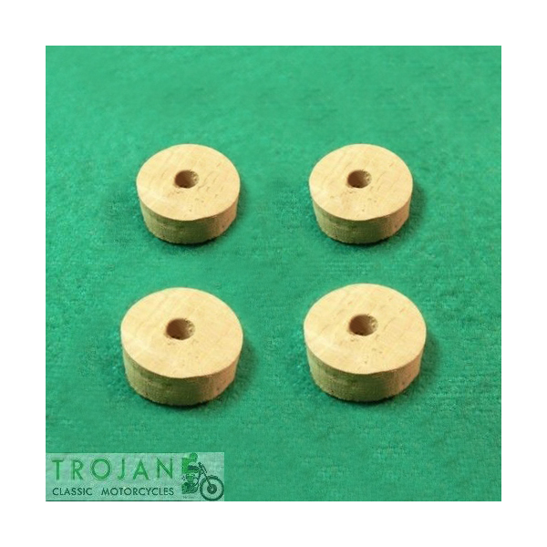 PETROL TAP FLAT SLIDE CORK WASHER (SET 4) AJS, MATCHLESS, BSA, GENUINE, PTK0079