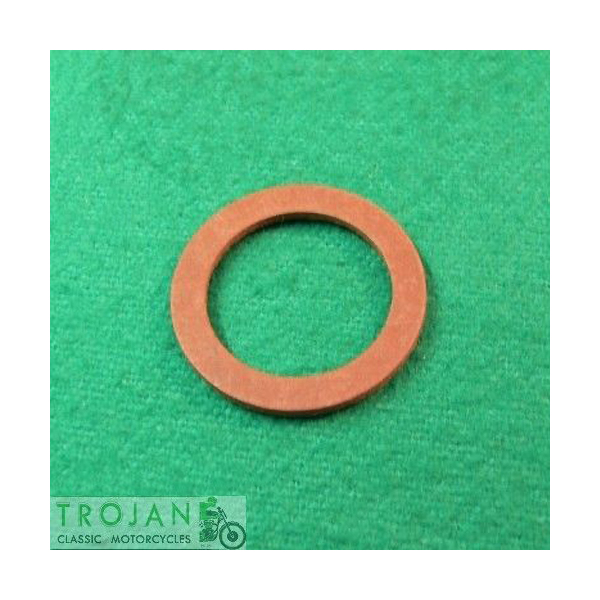 PETROL TAP TO TANK SEALING FIBER WASHER, 3/8" BSP, AJS, TRIUMPH, BSA, PTK0082
