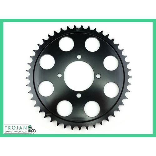 REAR SPROCKET, TRIUMPH, 45T, 4 BOLT DISC BRAKE, 750cc, TR7, T140 1976 UP, 37-7072